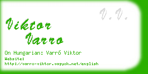 viktor varro business card
